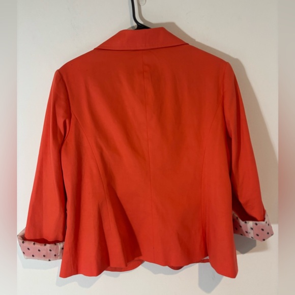 Metaphor Women’s Size 14 Quarter Sleeve Coral Blazer Business Casual Spring - Picture 4 of 9